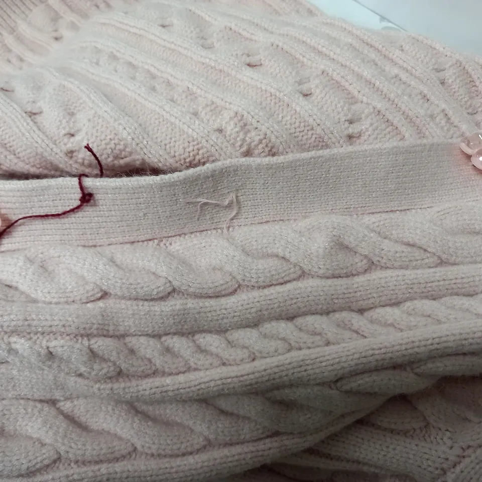 JOE BROWNS ROMANTIC RUFFLES CARDIGAN PINK UK SIZE 16