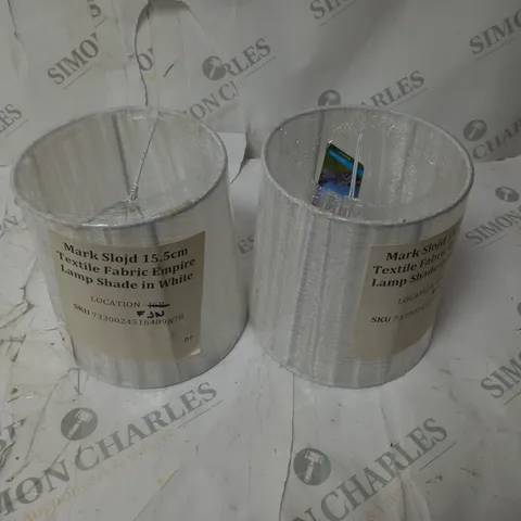 SET OF 2 WHITE LAMPSHAES