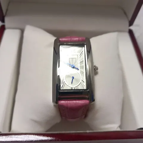 LADIES STOCKWELL WATCH – TEXTURED DIAL WITH SUB DIAL MINUTE HAND – LEATHER STRAP – GIFT BOX INCLUDED
