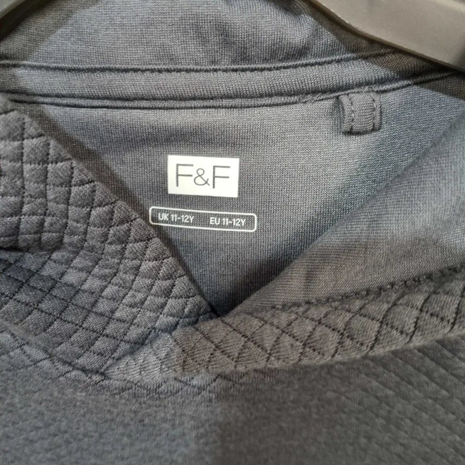 UK 11-12Y F&F KIDS' QUILTED HOODIE – NAVY