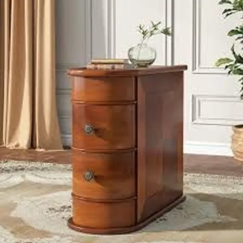 BOXED SIDE TABLE WITH STORAGE