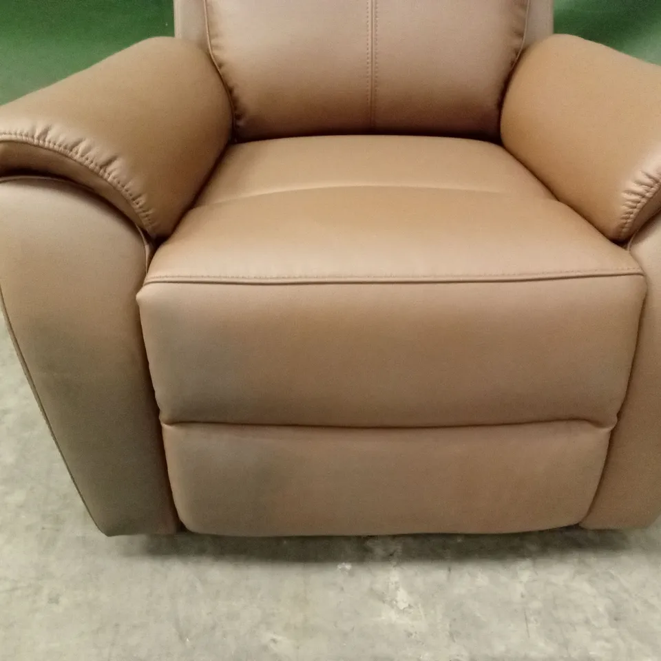 ASPIRE KINGSMERE LEATHER POWER RECLINER ARMCHAIR - TAN RRP £539