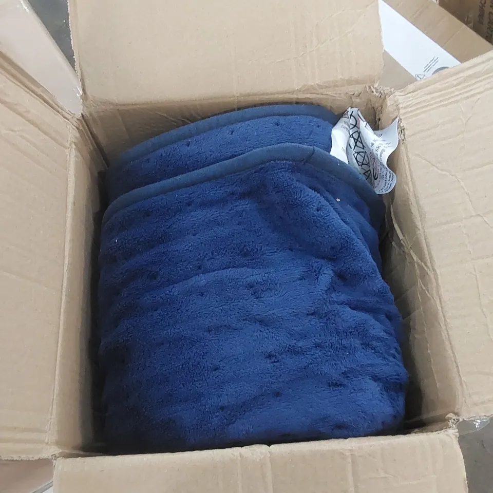 BOXED SILENTNIGHT COMFORT CONTROL HEATED THROW SUPER-SOFT WITH 9 SETTINGS - NAVY