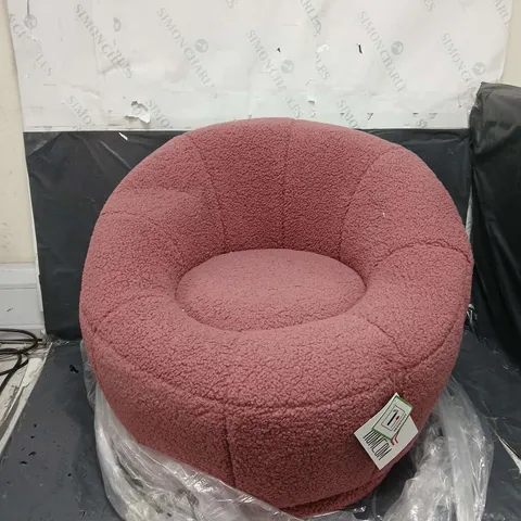 HOMECOM SPINNING PINK FLUFFY CHAIR - COLLECTION ONLY