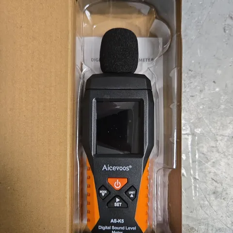 BOXED AICEVOOS AS-K5 DIGITAL SOUND LEVEL METER 