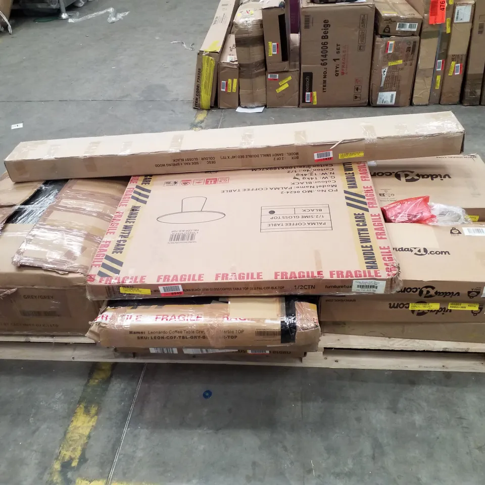 PALLET CONTAINING ASSORTED FLATPACK FURNITURE PARTS 