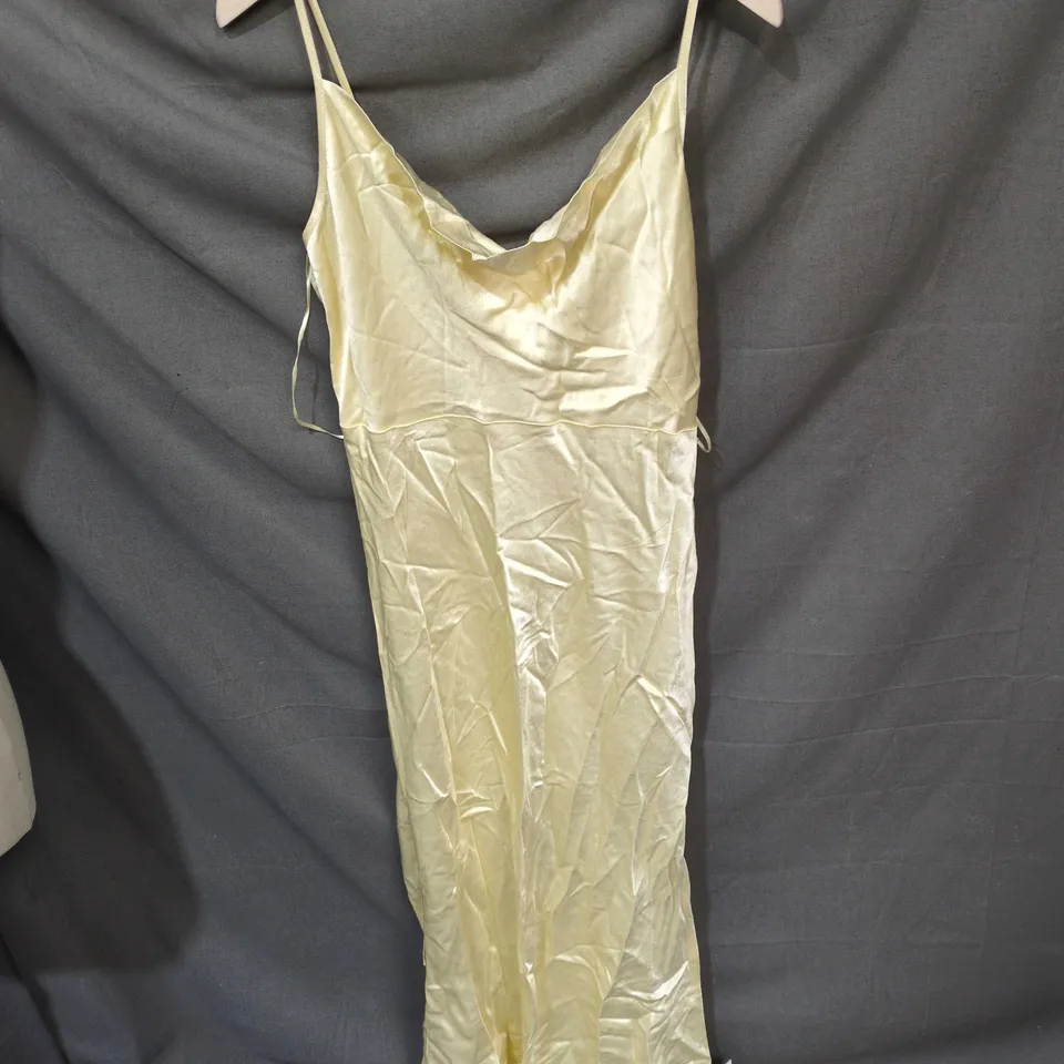 NOBODY'S CHILD SATIN SLIP DRESS – UK 10 – CHAMPAGNE