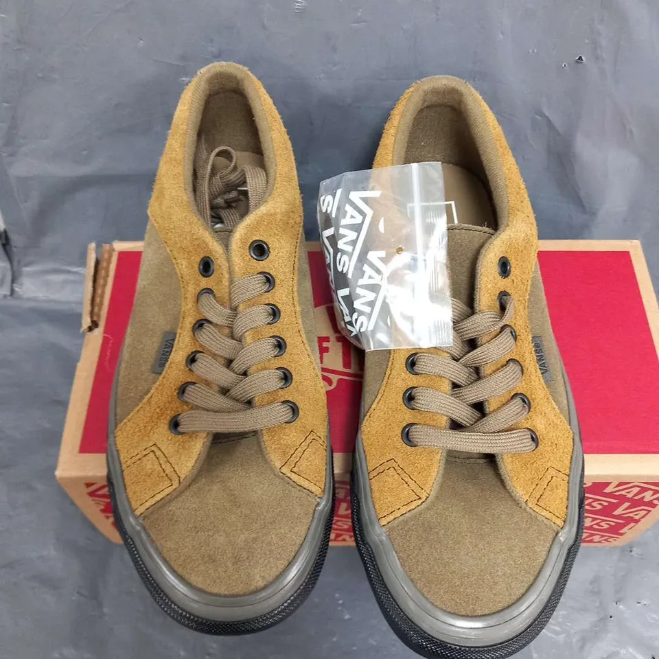 BOXED VANS 'OFF THE WALL' LAMPIN 86 DX BRONZE BROWN SIZE 6