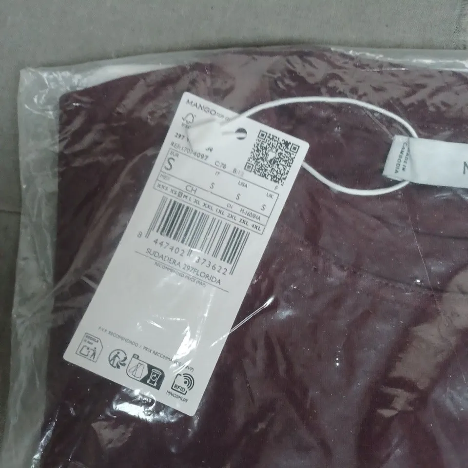 MANGO WOMEN’S KNIT TOP – PURPLE – SIZE S – NEW WITH TAGS