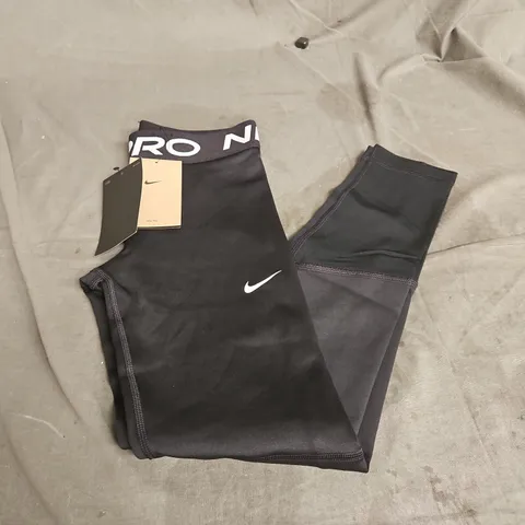 NIKE PRO KIDS LEGGINGS IN BLACK SIZE M