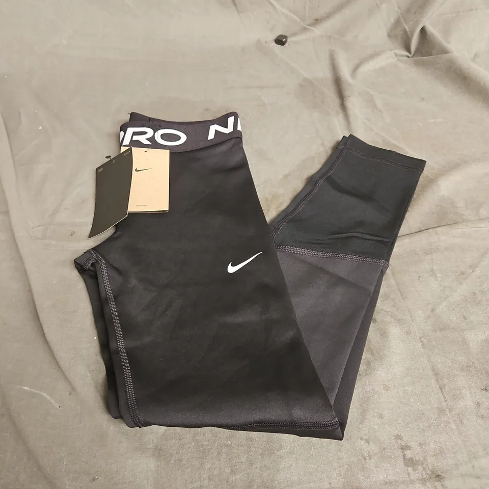 NIKE PRO KIDS LEGGINGS IN BLACK SIZE M