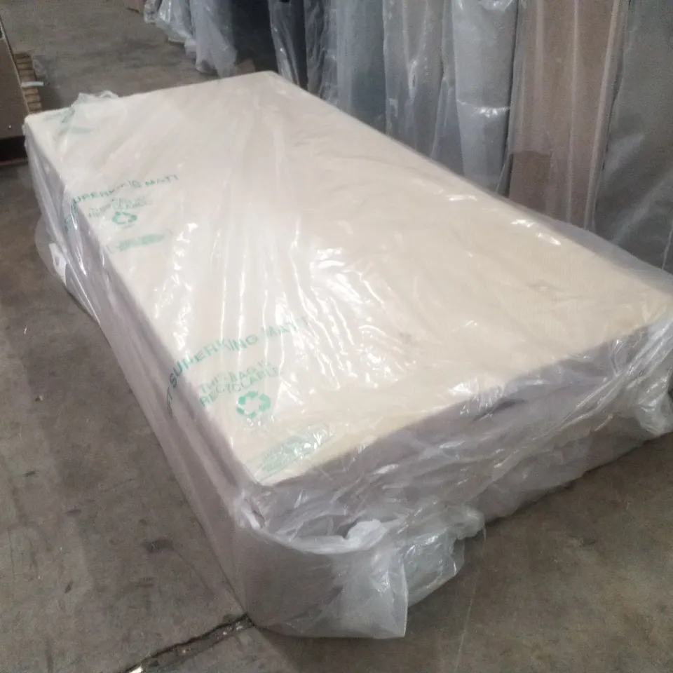BAGGED BEDMASTER 3FT SINGLE END OTTOMAN DIVAN BASE  - 1 DRAWER - CHATEAU GREY 