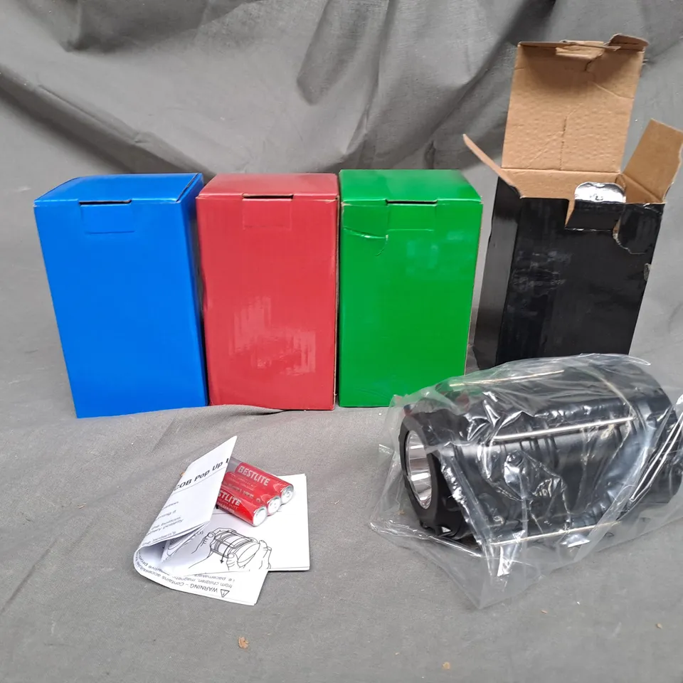 MINI COB POP UP LANTERN WITH FLASHLIGHT X4