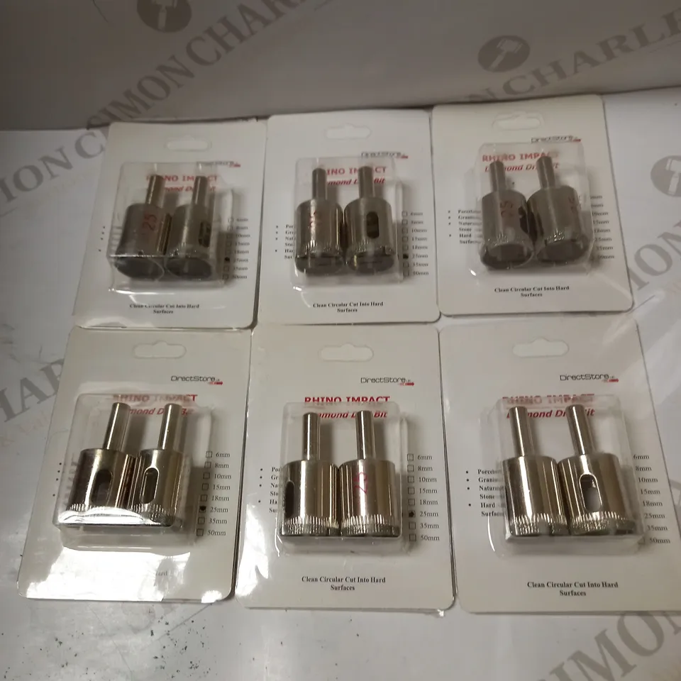 LOT OF APPROX 15 RHINO IMPACT DIAMOND DRILL BITS - 25MM