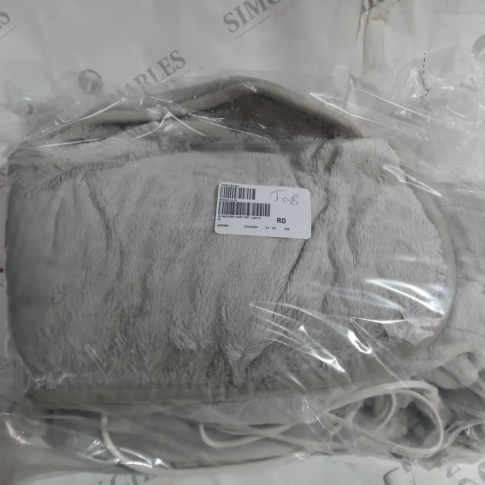 COZEE HOME VELVETSOFT HEATED THROW IN LIGHT GREY