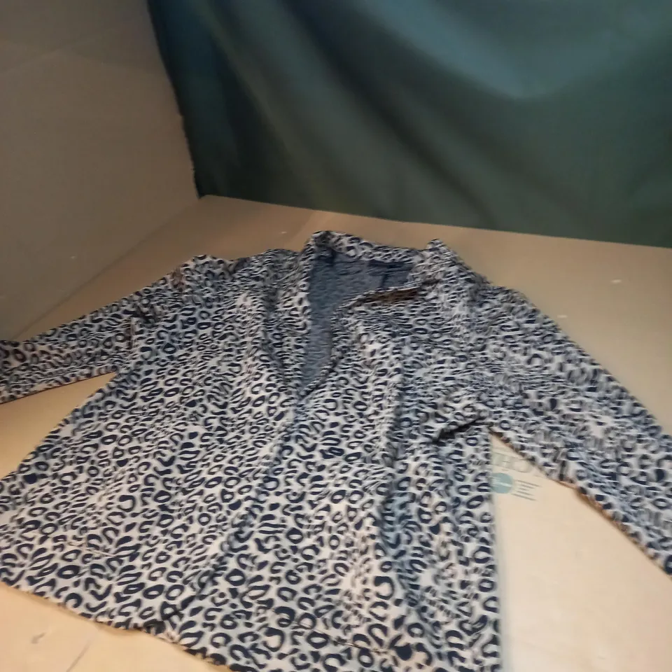 WOMENS LEOPARD PRINT BLAZER JACKET SIZE 18