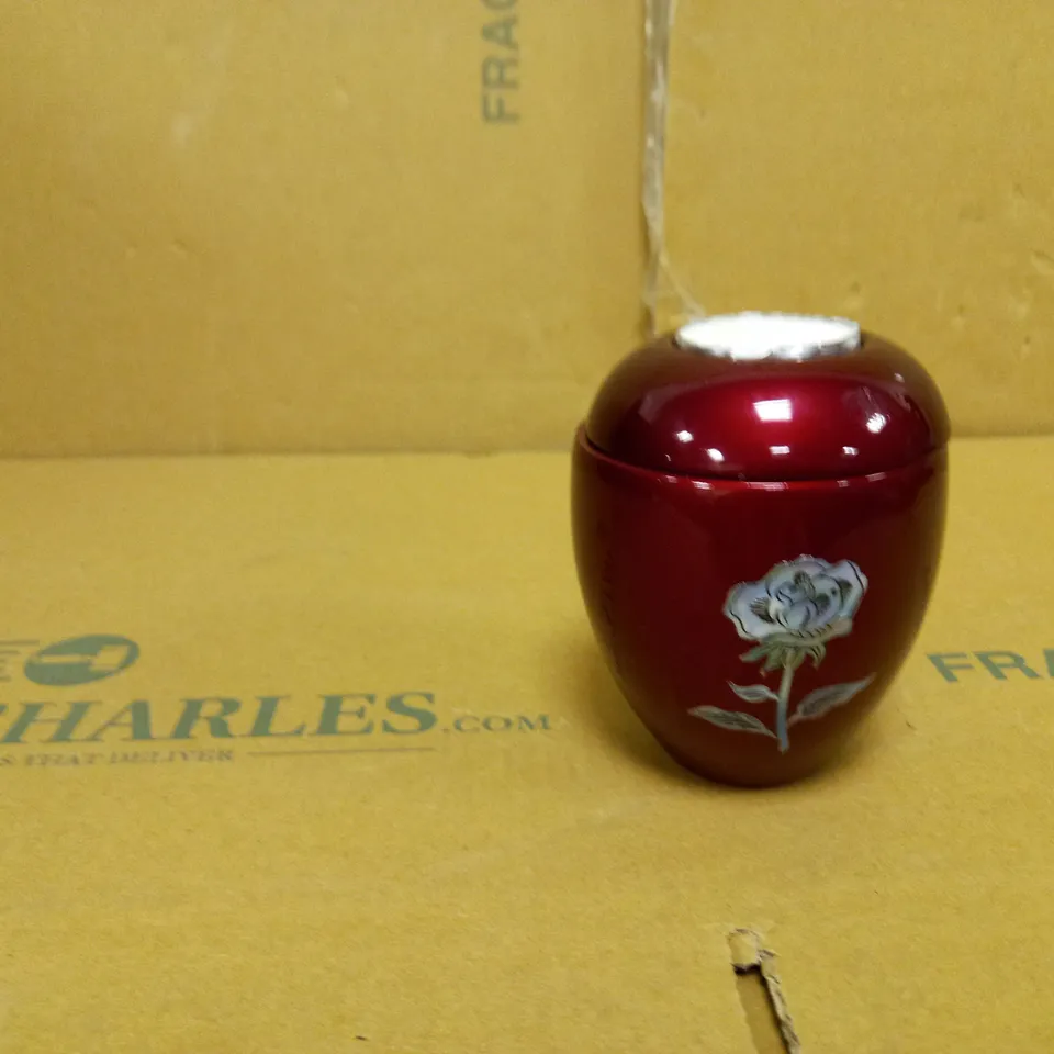 URNS UK CREMATION ASHES CANDLE KEEPSAKE ESKDALE ROSE RED