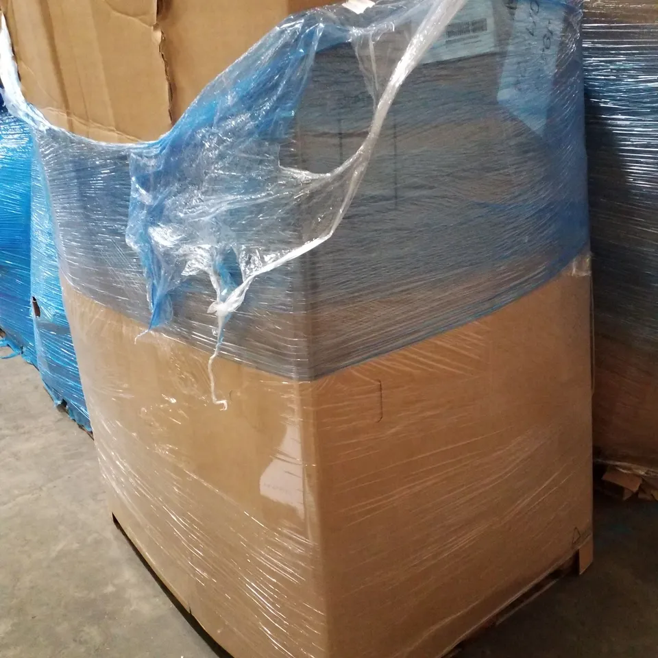 PALLET CONTAINING ASSORTED PRODUCTS TO INCLUDE PRO TRAMPOLINE, PICTURE FRAME 50×70CM, PROTECTIVE FLOORING MATS, BIDET TOILET SEAT 