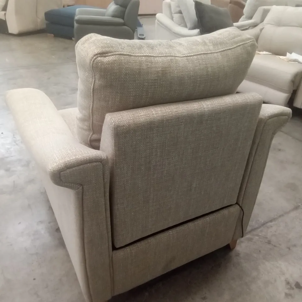 DESIGNER G PLAN MADE RILEY ELECTRIC RECLINER CHAIR - SEA SPRAY FABRIC 
