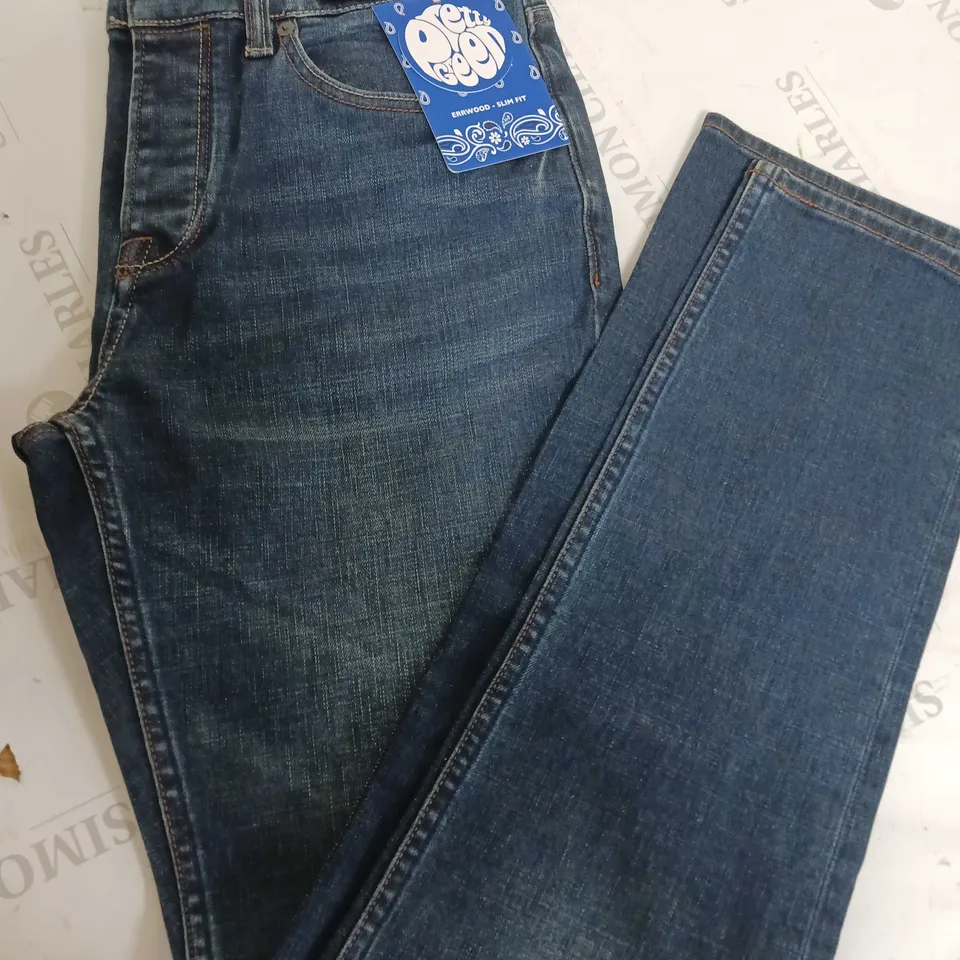 PRETTY GREEN MENS SLIM FIT JEANS 30W X 32L