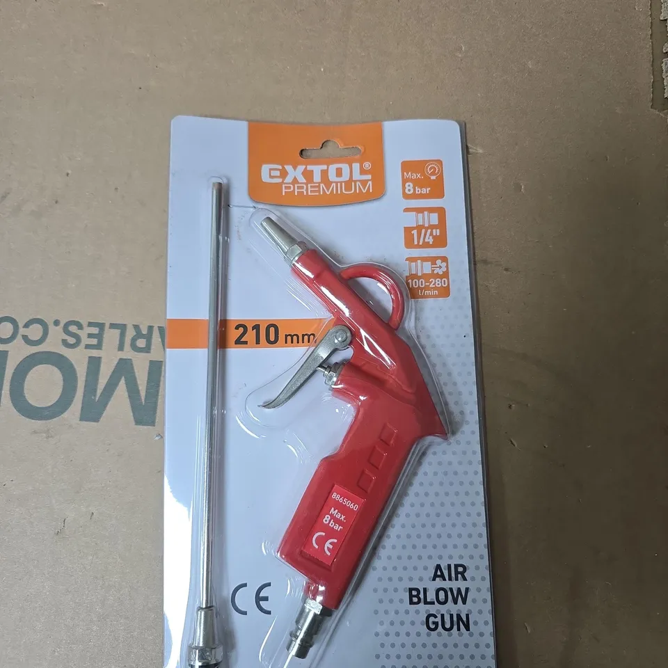 EXTOL PREMIUM AIR BLOW GUN – RED, 1/4IN CONNECTION