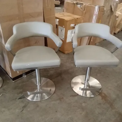 SET OF 2 FIRENZA PU LEATHER BAR STOOLS