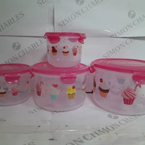 BOXED LOCK & LOCK SET OF 4 PLASTIC STORAGE TUBS 