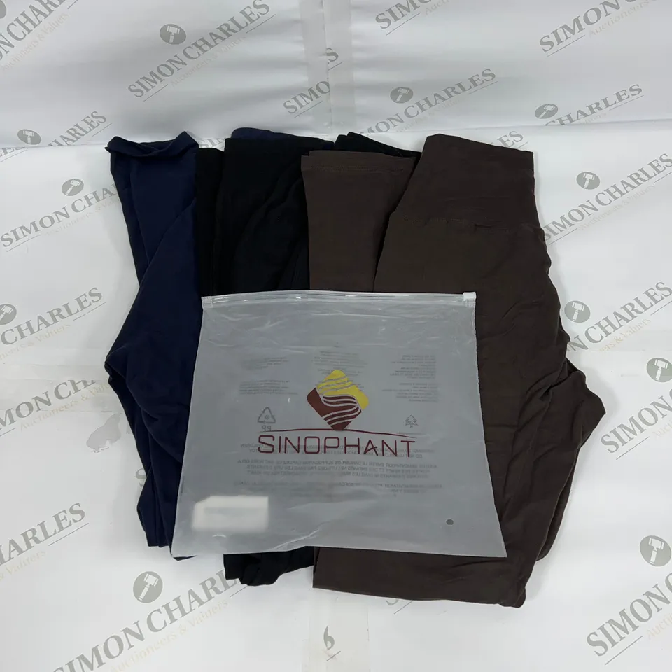 SINOPHANT 3PC SPANDEX LEGGINGS IN MULTICOLOUR ONE SIZE 