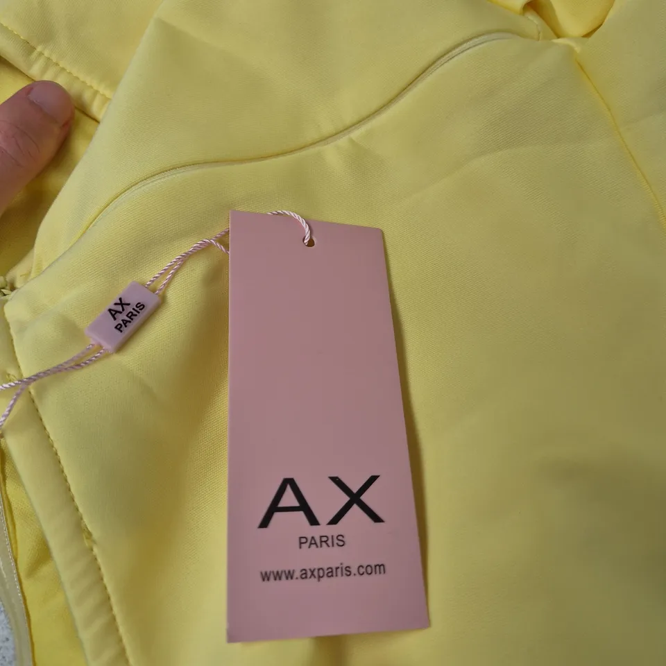 AX PARIS YELLOW DRESS, WOMEN’S, UK SIZE 14