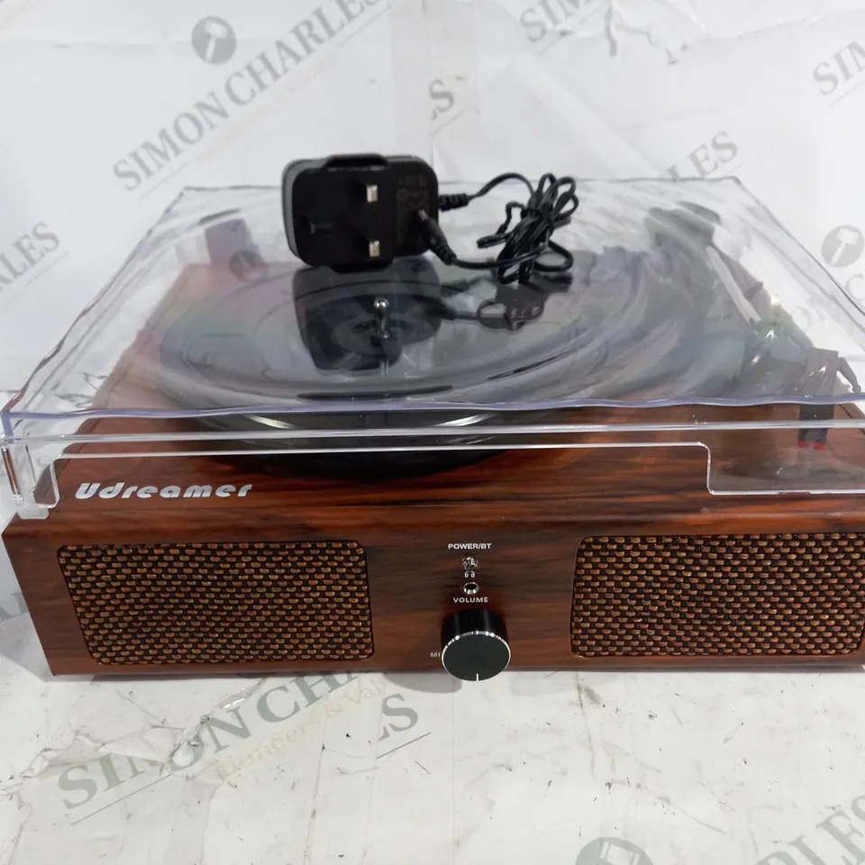 BOXED UDREAMER TURTABLE PLAYER IN BROWN (UD001)