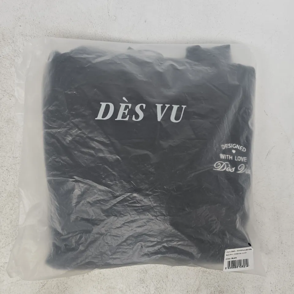 BAGGED DÉS VU ESSENTIAL HOODY IN BLACK SIZE XXS