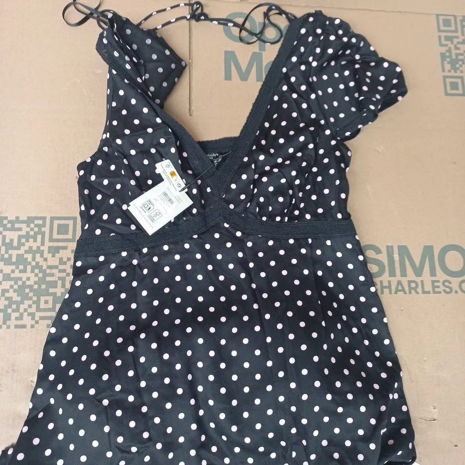 NOBODY'S CHILD IRIS MIDI DRESS IN BLACK SIZE UK 14