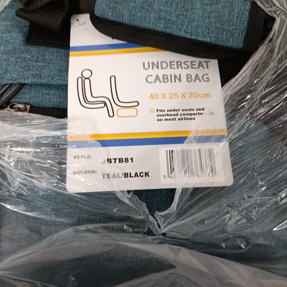 UNDERSEAT CABIN BAG – TEAL/BLACK, 40 X 25 X 20 CM