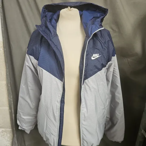 NIKE THERMA-FIT JACKET – NAVY & GREY SIZE S