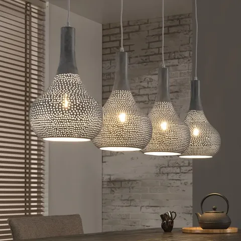 BOXED DOLLARD 4-LIGHT KITCHEN ISLAND PENDANT