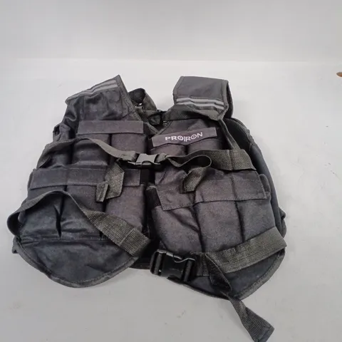 PRO IRON WEIGHTED VEST BLACK FITNESS