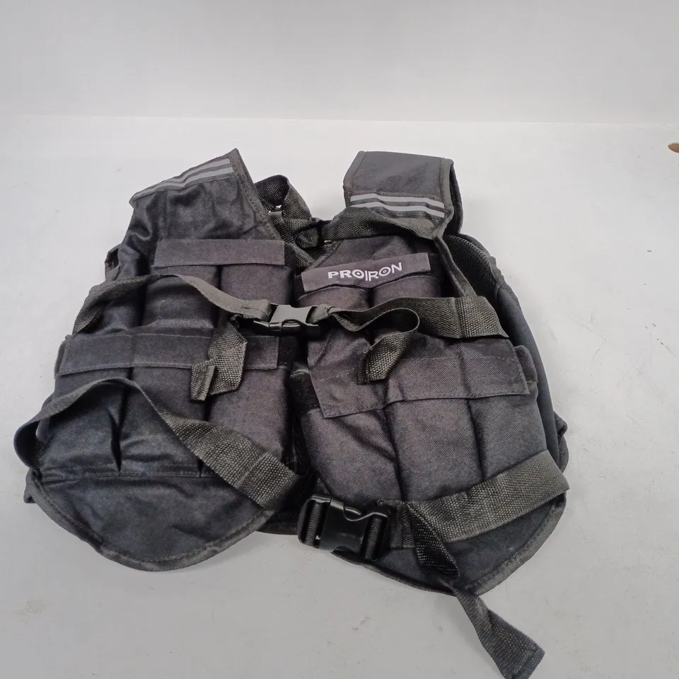 PRO IRON WEIGHTED VEST BLACK FITNESS