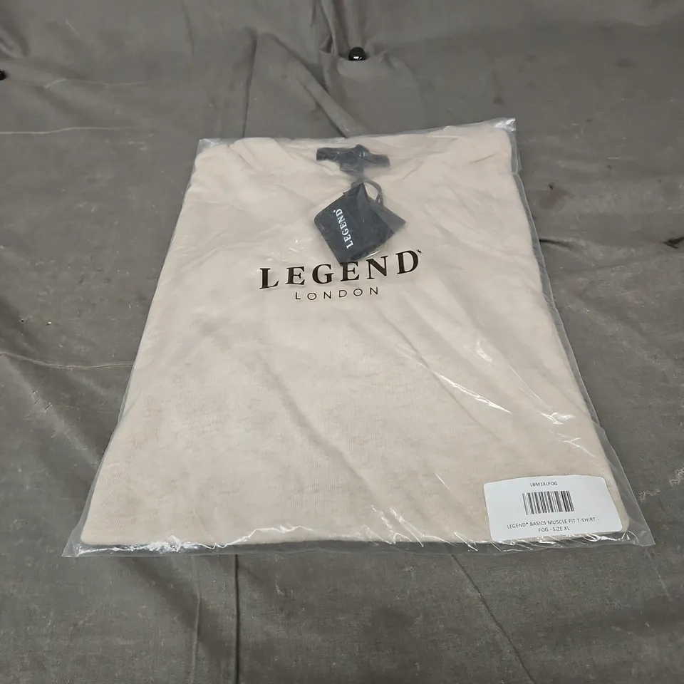 LEGEND LONDON MUSCLE FIT T SHIRT FOG XL