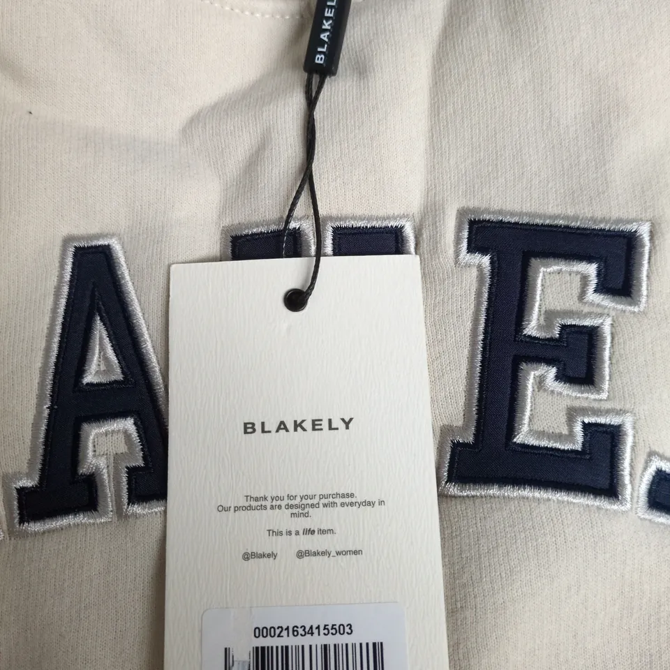 BLAKELY WOMEN'S SWEATSHIRT – CREAM, UK MEDIUM