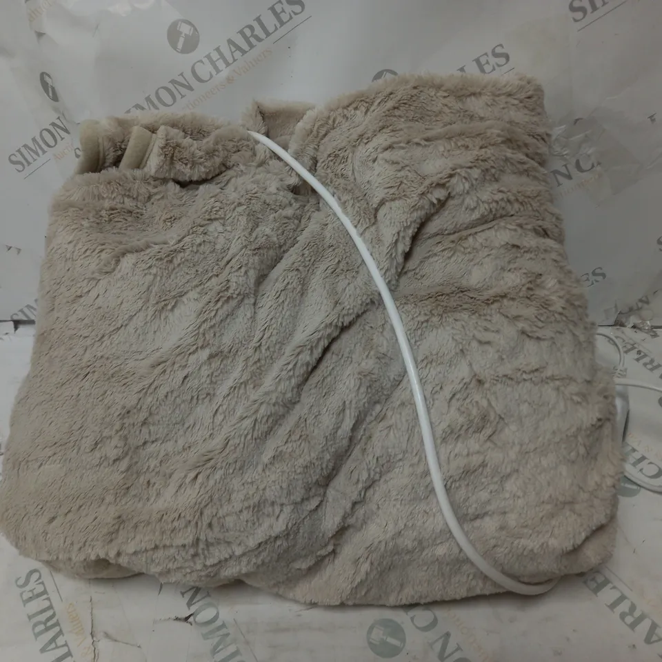 COZEE HOME VELVETSOFT HEATED THROW IN STONE 