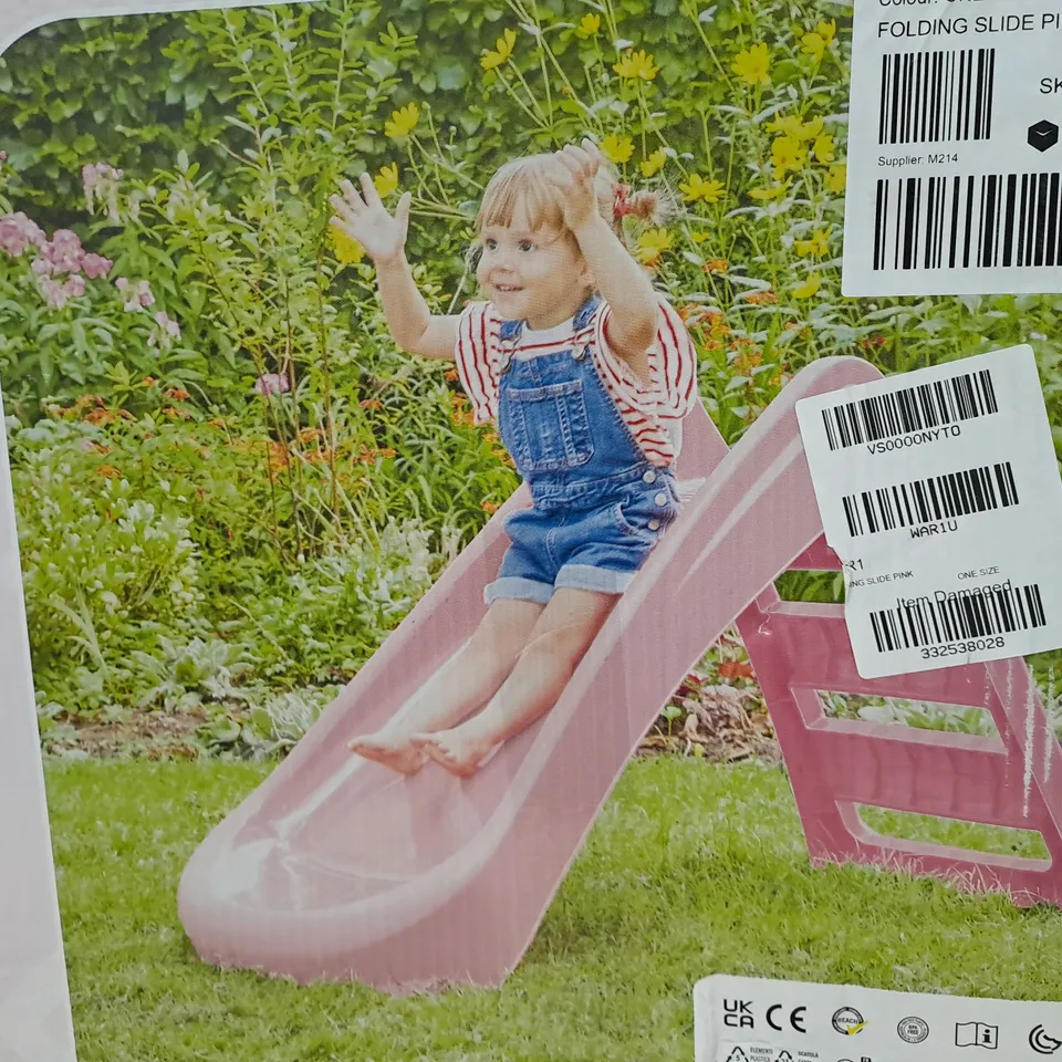BOXED PALPLAY FOLDING SLIDE - PINK - COLLECTION ONLY