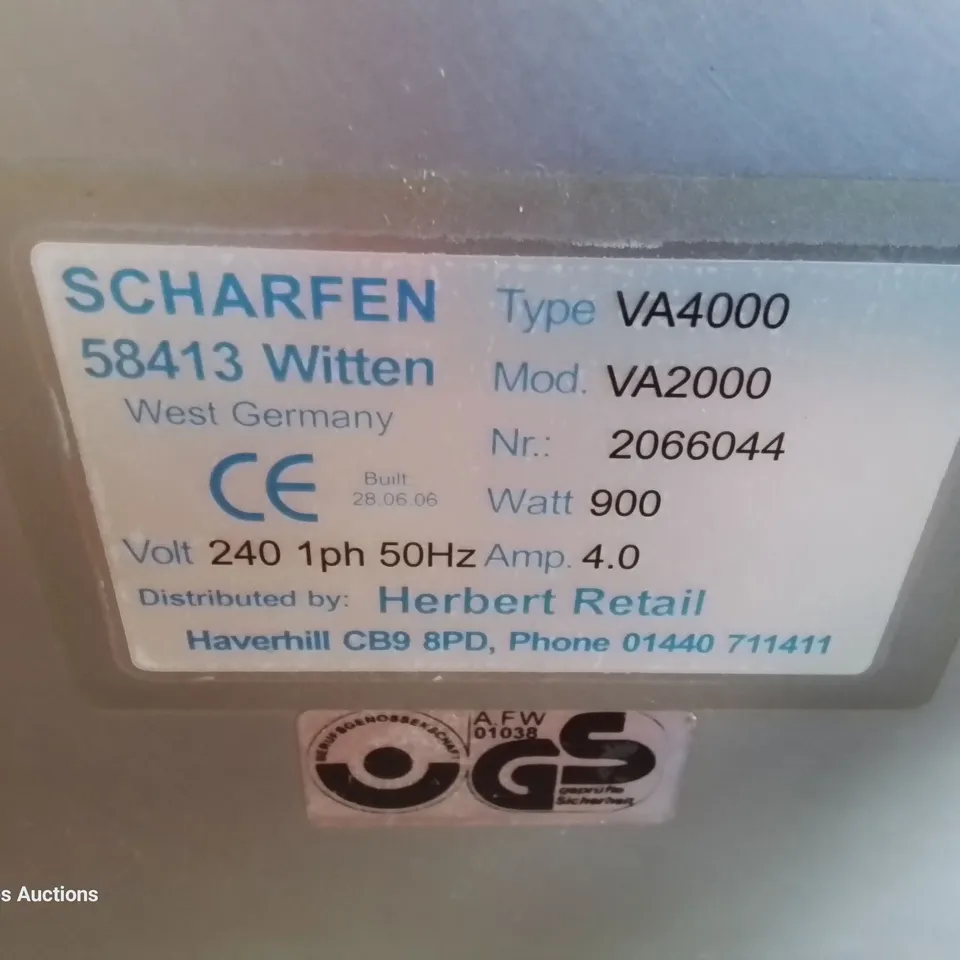 SCHARFEN ELECTRIC COLD MEAT SLICER Model VA4000