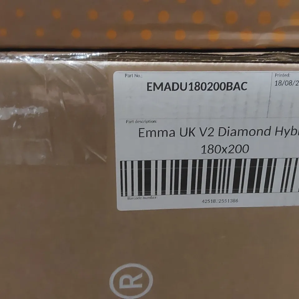 BRAND NEW BOXED EMMA UK V2 DIAMOND HYBRID 180 x 200CM SUPER KING MATTRESS 