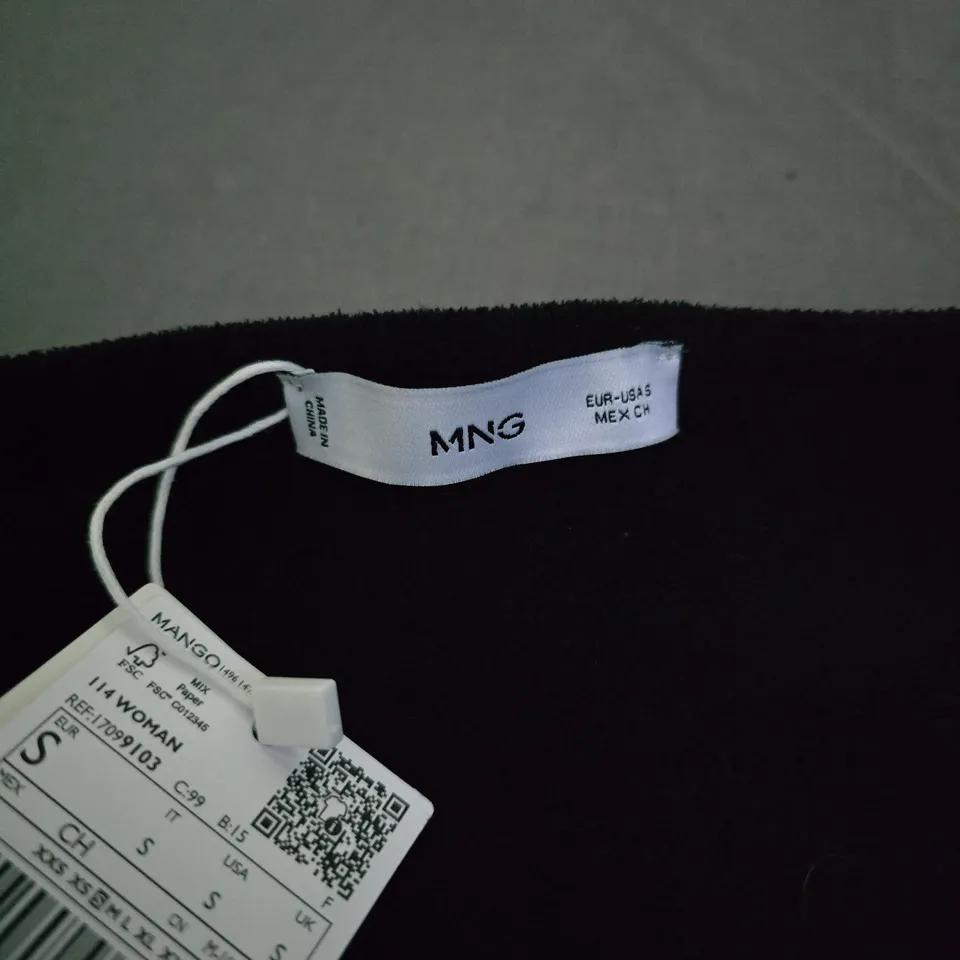 MANGO WOMEN’S BLACK KNIT BLAZER – KNOT FRONT, SIZE S