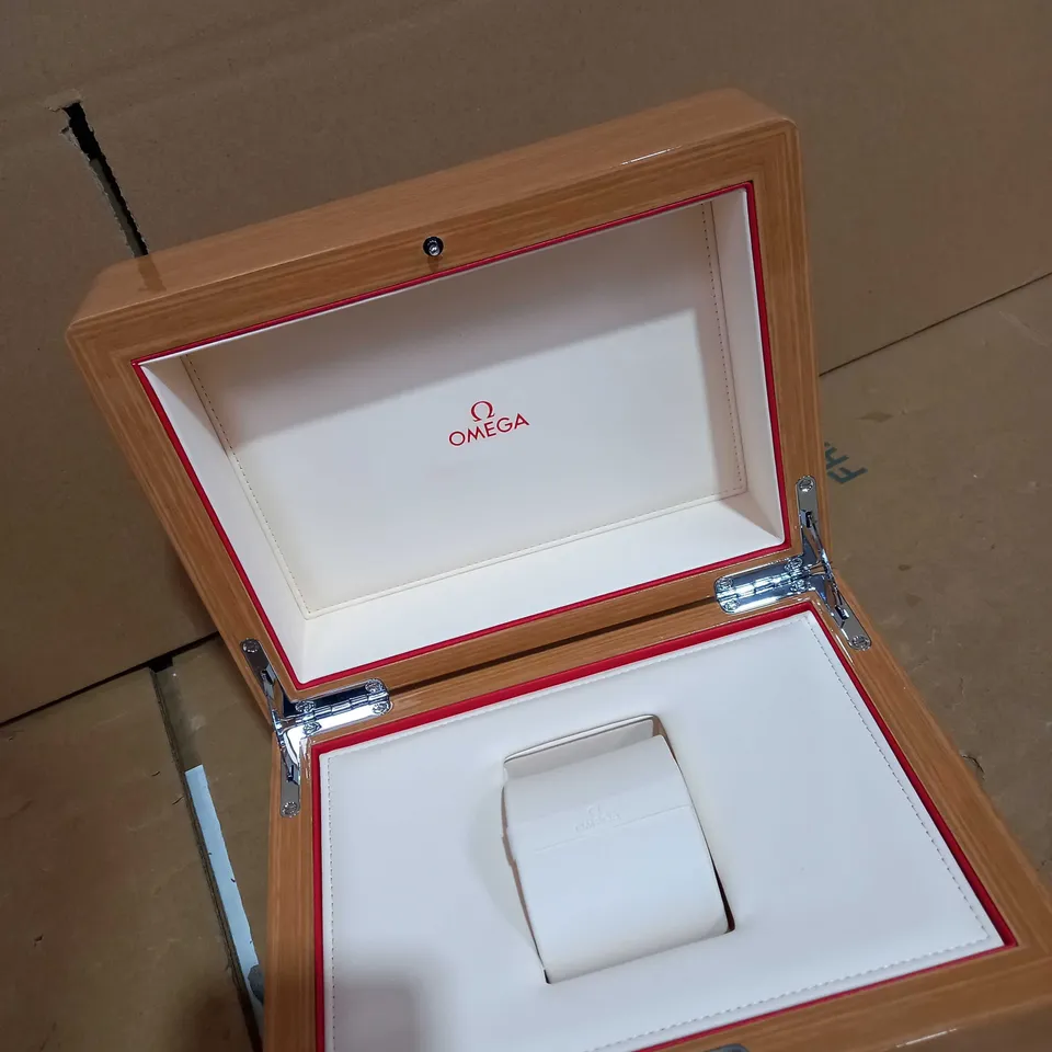 OMEGA GENUINE WATCH BOX CASE WOODEN STORAGE BOX