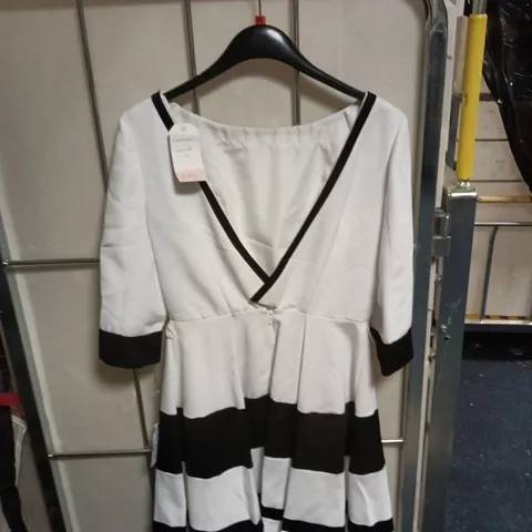 VEROMIA OCCASSIONS BLACK AND WHITE DRESS UK 10 TAGGED