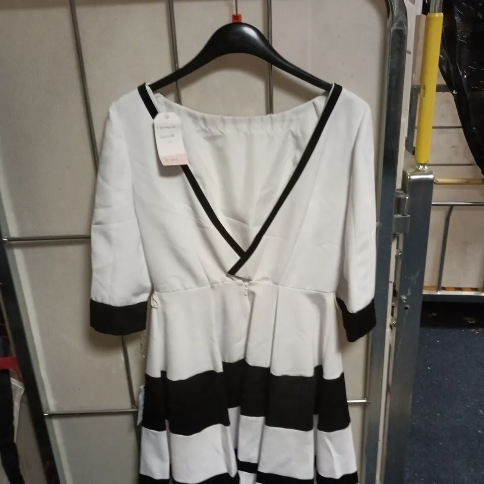 VEROMIA OCCASSIONS BLACK AND WHITE DRESS UK 10 TAGGED