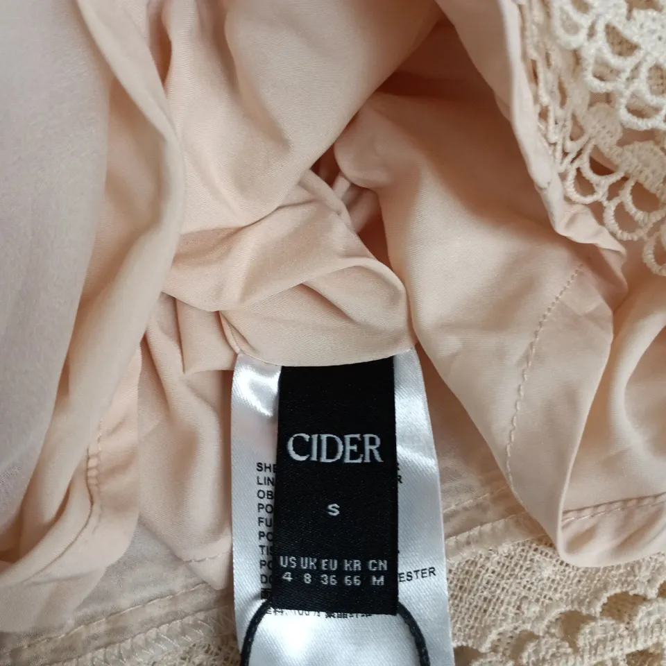 CIDER CREAM DRESS, UK 8 (US 4, EU 36), SIZE S – LACE-TRIMMED, VICTORIAN-INSPIRED