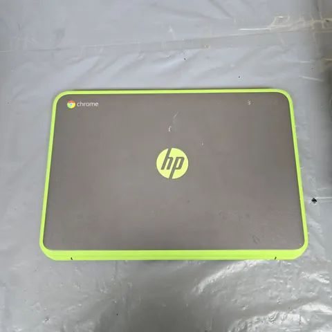 HP CHROMEBOOK LAPTOP – LIME GREEN TRIM, CHROME OS