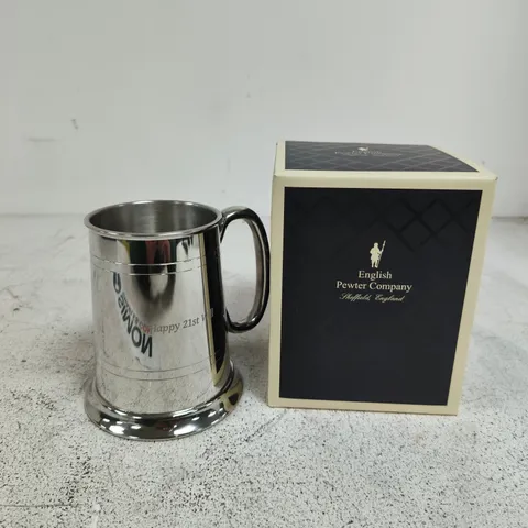 BOXED ENGLISH PEWTER COMPANY PERSONALISED TANKER